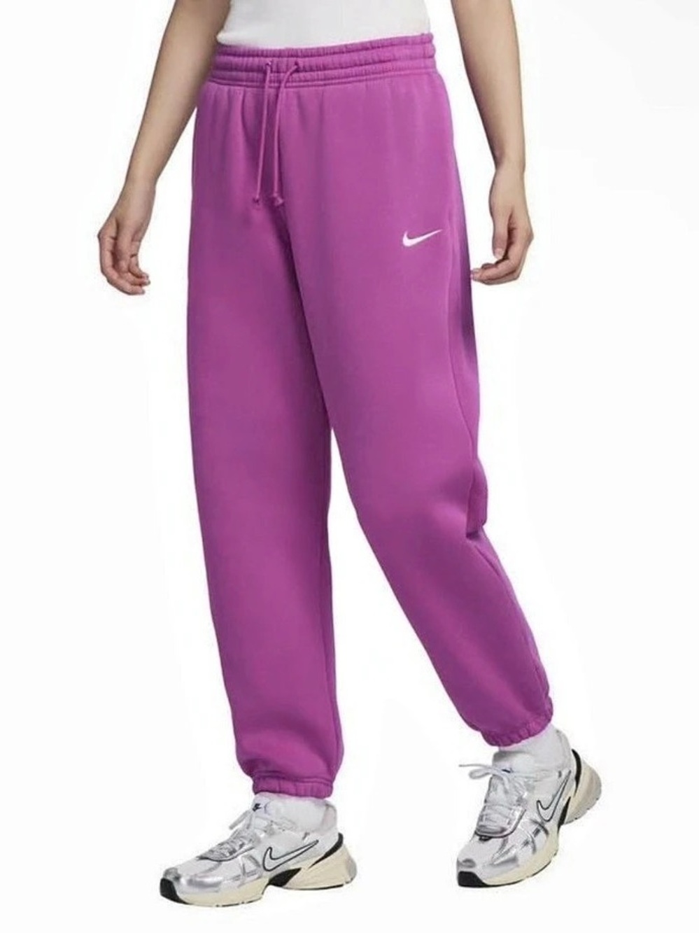 Nike Sportswear Phoenix Fleece High-Waisted Pants 'Hot Fuchsia' Small